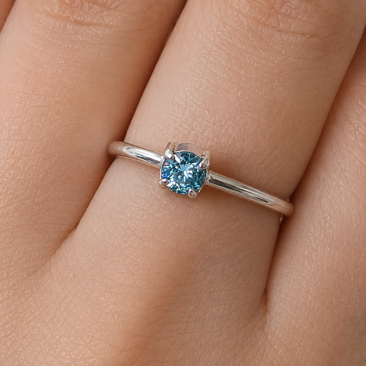 Sterling Silver Claw Gemstone Ring