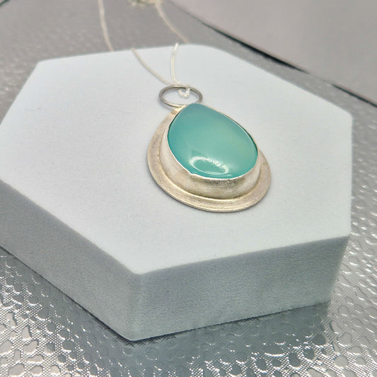 Handcrafted Silver Cabochon Pendant