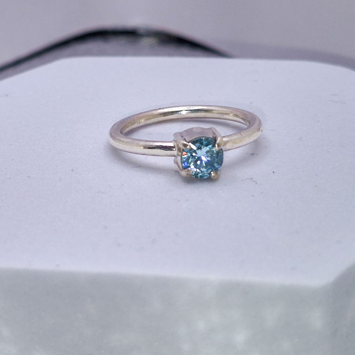 Sterling Silver Claw Gemstone Ring