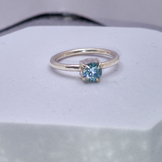 Sterling Silver Claw Gemstone Ring