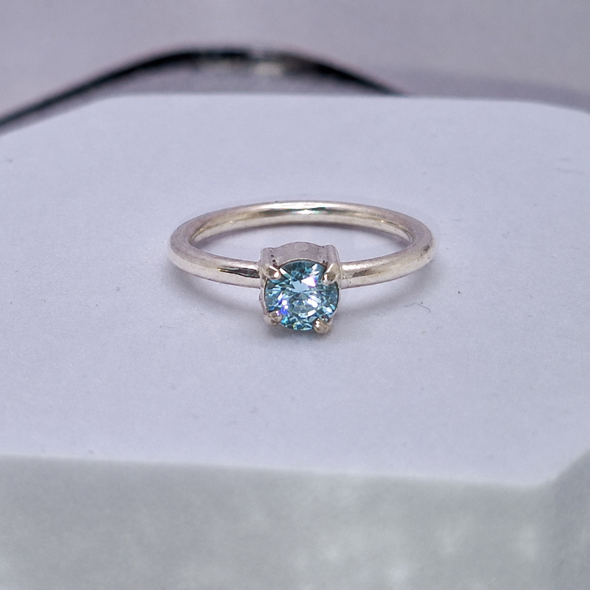 Sterling Silver Claw Gemstone Ring