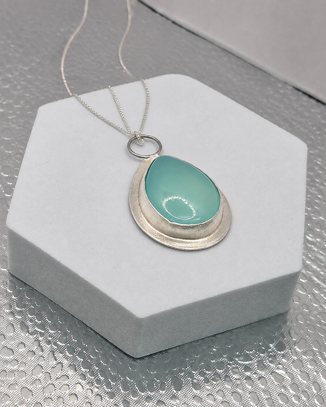 Handcrafted Silver Cabochon Pendant