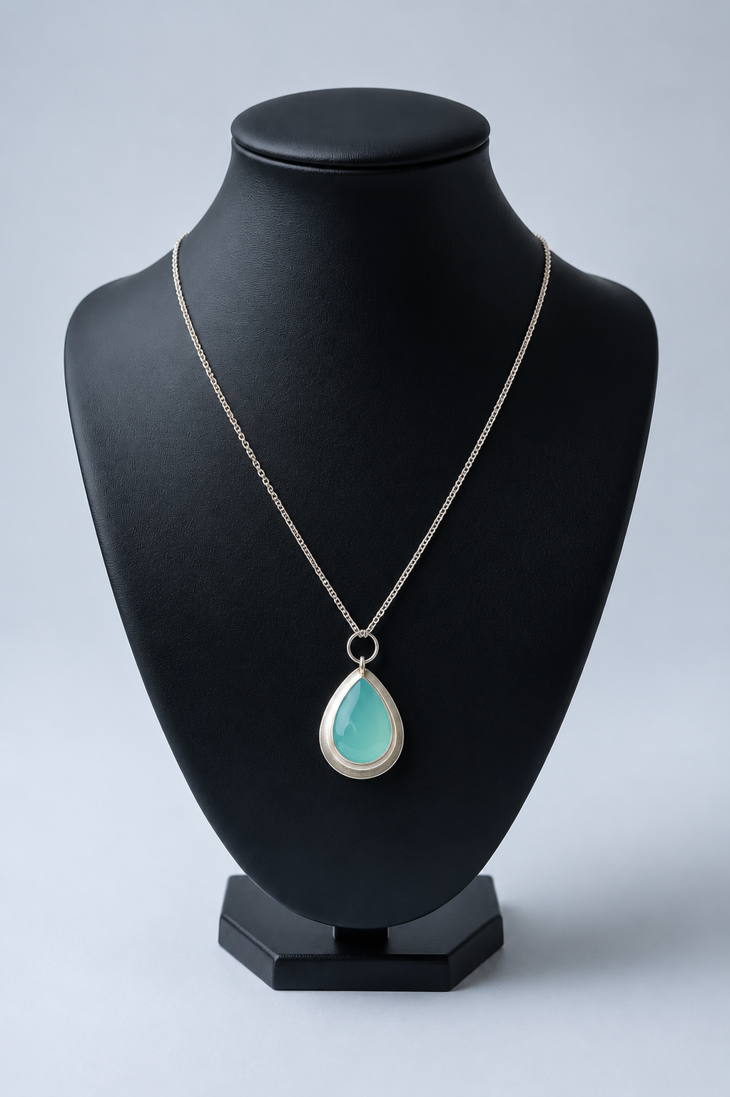 Handcrafted Silver Cabochon Pendant